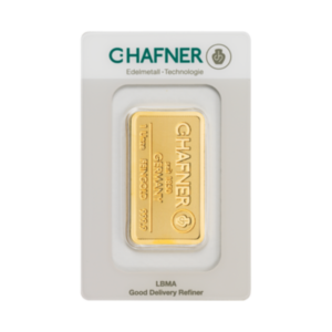 1 oz Goldbarren C.Hafner geprägt
