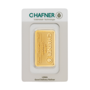 25 g Goldbarren C.Hafner geprägt